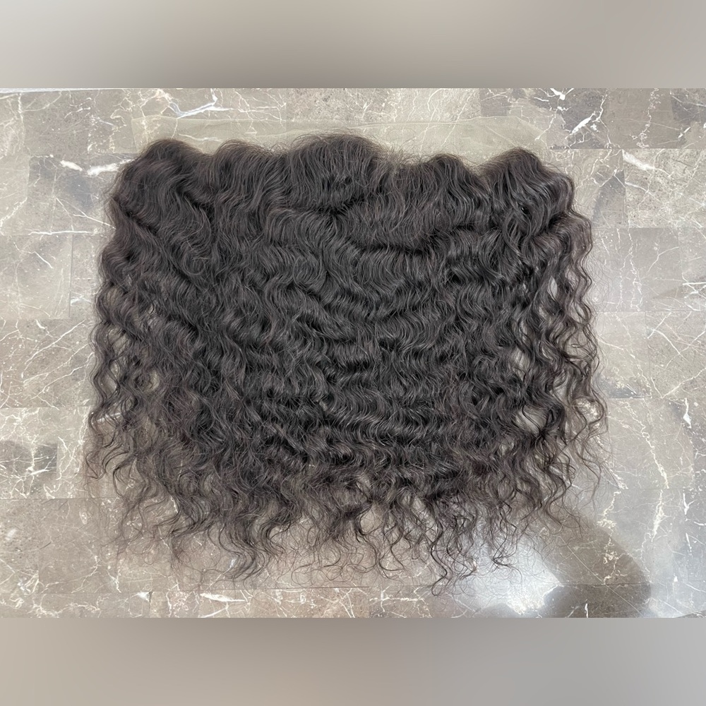 14” 13x4 Raw Top Quality Virgin Human Hair Lace Frontal, Water Wave, Deep Wave,